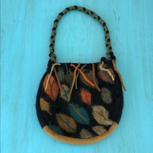 Rising Tide Needle Felted Leaf Shoulder Bag